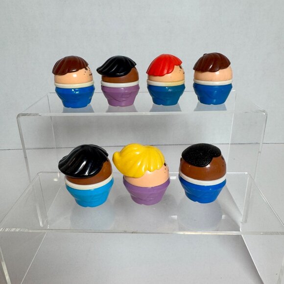 Vintage Fisher Price Toddle Tots Lot of 7 Figures 1980s Little People Style Toys - Picture 2 of 5